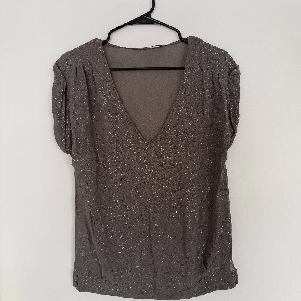 Comptoir des Cottoniers- Sheer and metalllic blouse.